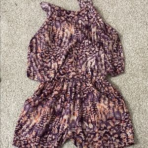 Multi colored print romper